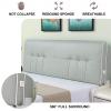 Thicken Rectangle Headboard Cushion King Size Wedge Pillow Positioning Support Reading Pillow Lumbar Pad Removable Cover for Double Queen King Bed,C,No headboard 78.7"/200cm view 3