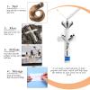 Fumete 6 Pcs Ashes Necklace Urn Jewelry for Human Ashes Memorial - Men & Women Pendant(Lake Blue) view 3