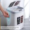 Alvinlite Touchless Trash Can Dual Compartment Kitchen Trash Can and Kitchen Garbage Waste Bin Rectangular Recycle Bin Plastic Trash Can for Kitchen Recycling 4.3 Gallon view 2
