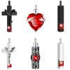 Fumete 6 Pcs Ashes Necklace Urn Jewelry for Human Ashes Memorial - Men & Women Pendant(Red) view 1