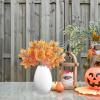 MEUMITY 6 PCS Artificial Maple Leaves Branches,11 Inch Fake Fall Leaves Stems Fake Fall Bushes Autumn Faux Leaf Decoration for Thanksgiving Home Office Wedding Party Decoration view 3