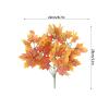 MEUMITY 6 PCS Artificial Maple Leaves Branches,11 Inch Fake Fall Leaves Stems Fake Fall Bushes Autumn Faux Leaf Decoration for Thanksgiving Home Office Wedding Party Decoration view 4
