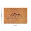Arupkeer Home is Where Love Resides Coir Door Mat Quote Sayings Rug Rustic Thick Durable Non Slip Resist Dirt Rug for Outside Home High Traffic Area Housewarming Gift 16x24in view 2