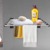 YIYIBYUS Wall-Mounted Towel Rack,Shower Caddy Shelf Storage Rack Organizer Adhesive Stainless Steel view 2