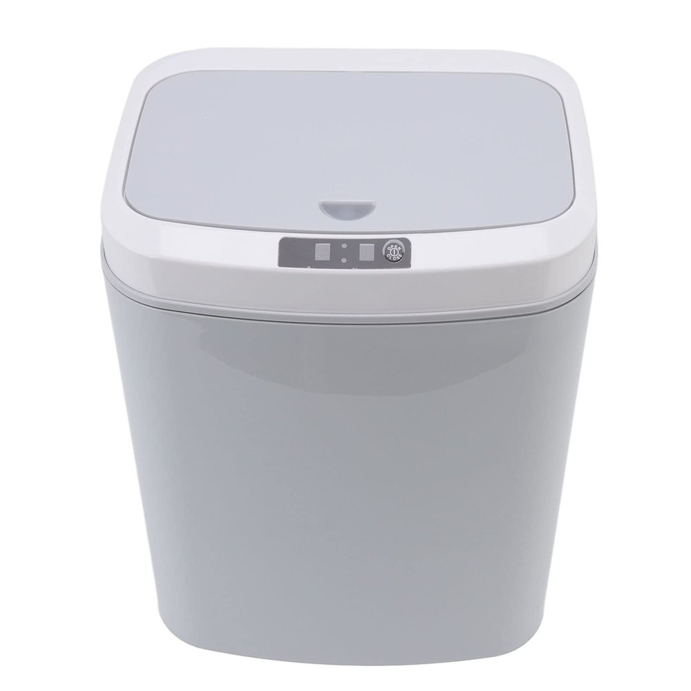 Alvinlite Motion Sensor Trash Can Touchless Trash Can Bathroom Garbage Can with Smart Lid Touchless Dustbin Plastic Trash Can for Kitchen Office Home,4.3 Gallon (Grey)