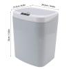 Alvinlite Motion Sensor Trash Can Touchless Trash Can Bathroom Garbage Can with Smart Lid Touchless Dustbin Plastic Trash Can for Kitchen Office Home,4.3 Gallon (Grey) view 3