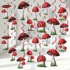 30 Pieces Birthday Party Decorations Mushroom Hanging Swirls Ceiling Streamers Mushroom Party Supplies Wonderland Foil Swirls Wall Decor for Baby Shower Favor view 1