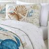 CARIBBEAN JOE Coastal 3-Piece Quilt Set, Full/Queen, Blue Sea Turtle view 4