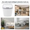 Alvinlite Motion Sensor Trash Can Touchless Trash Can Bathroom Garbage Can with Smart Lid Touchless Dustbin Plastic Trash Can for Kitchen Office Home,4.3 Gallon (White) view 4