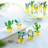 5pcs Glass Cactus Art Hand Blown Figurines Glass Miniature Cactus Simulation Desert Plants Collectibles Home Table Decoration Ornament view 3