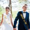Groom to Be Sash and Bride to Be Sash(2 Pack), Black and White Bachelorette Sashes for Engagement Bridal Shower Bachelorette Party Supplies view 2