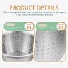 CALLARON Stainless Steel Rice Strainer Kitchen Colander Bowl Multi-function Washing Basin Fruits Drain Bowl view 2