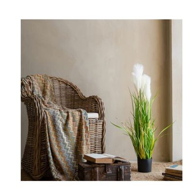 XXZY Artificial Trees Lifelike Faux Tree Artificial Floor Plants with Reed Flowers for Home Or Office