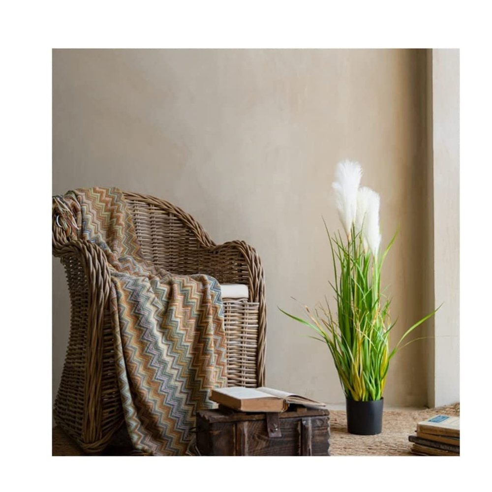XXZY Artificial Trees Lifelike Faux Tree Artificial Floor Plants with Reed Flowers for Home Or Office