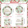 Christmas Party Supplies, Serve 50, Christmas Seasonal Holly Tableware Includes: Paper Dinner Plates, Dessert Plates, Luncheon Napkins and Beverage napkins, Great for Party Decorations view 2