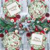 Christmas Party Supplies, Serve 50, Christmas Seasonal Holly Tableware Includes: Paper Dinner Plates, Dessert Plates, Luncheon Napkins and Beverage napkins, Great for Party Decorations view 3