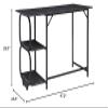Anivia Gaming Computer Desk, Small Home Office Desk with 2 Storage Shelves, 47" Writing Desks Industrial Simple Style Wood Table Metal Frame for PC Laptop NotebookBlack (47-B) view 2