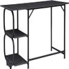 Anivia Gaming Computer Desk, Small Home Office Desk with 2 Storage Shelves, 47" Writing Desks Industrial Simple Style Wood Table Metal Frame for PC Laptop NotebookBlack (47-B) view 4