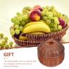 Zerodeko Wooden Basket Lid Wear-resistant Multi-function Storage for Fruits Snacks Eggs Vintage Style Desktop Organizer for Kitchen Home Use view 3