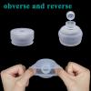 3 & 5 Gallon Water Jug Cap Reusable Silicone Replacement Cap Lids, Non Spill 55mm Water Bottle Caps for Snap Top Bottle and Water Dispenser Plastic Bottles (Pack of 2) view 3