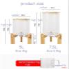 5/7.5L Glass Rice Dispenser, Cereal Storage Container with 500ml Glass Measuring Cup and Airtight Lid, Kitchen Storage Box for Rice Soybeans Coffee Beans and Other Small Grain(Size:7.5L) view 3