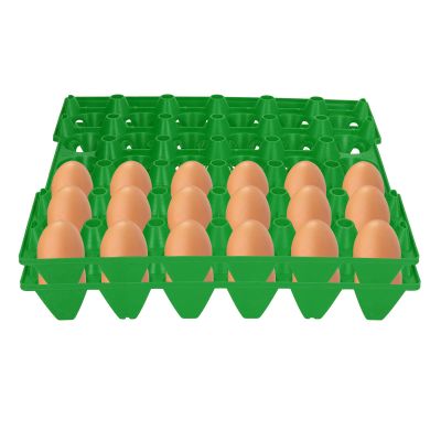 30 Cell Egg Crates Holder Tray, 5PCS Plastic Egg Flats, for Egg Packing, Each Holds 30 Eggs, for Storage Transportation Home Farm incubating (Green), 5PCS Plastic Egg Flats, 30 Cell Egg Crates Hold