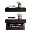 LAPTAIN Husband Gift-Rustic Floating Shelf with Hidden Compartment for Gun Storage, Wall Shelves for Living Room Dcor, Wooden Concealment Shelf, RFID Lock, Espresso view 1