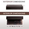 LAPTAIN Husband Gift-Rustic Floating Shelf with Hidden Compartment for Gun Storage, Wall Shelves for Living Room Dcor, Wooden Concealment Shelf, RFID Lock, Espresso view 2