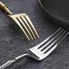 Silverware Set 18/10 Stainless Steel Flatware Set Wedding Hotel Kitchen Cutlery Utensil Include Knife Spoon Fork Teaspoon Round Spoon 40 Piece Tableware Sets Service for 8 Mirror Polished Nice Weight view 3