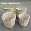 Bamboo Storage Basket Versatile Basket Versatile Bamboo Basket Kitchen Supply Sundries Basket Pastoral Style Basket Fruit Basket Versatile Bamboo Basket Trash Basket view 3