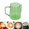 500ml Espresso Steaming Pitcher, Borosilicate Glass Milk Frothing Pitcher Coffee Cappuccino Latte Art Steaming Pitcher Barista Milk Jug Cup with Measurement(Green) view 3