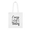 SpreadPassion Crazy Cat Baby Tote Bag, Cat Baby Tote Gift, Cat Baby Shoulder Bag, Cat Baby Reusable Bags, Birthday Christmas Basket Gag Gift Idea, Gift For Her, Gift For Him, Women Tote Bag view 1