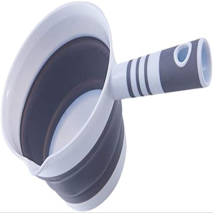 1 pc Foldable Water Ladle Collapsible Water Scoop Dipper for Kitchen, Bathroom Hair Washing Water Scoop - Gray