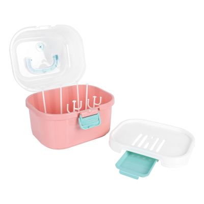 Kisangel Baby Bottle Drying Rack High Capacity Bottle Dryer with Detachable Hollow Drain Net and Pacifier Holders Compact Organizer for Kitchen Countertop Storage