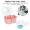 Kisangel Baby Bottle Drying Rack High Capacity Bottle Dryer with Detachable Hollow Drain Net and Pacifier Holders Compact Organizer for Kitchen Countertop Storage view 3