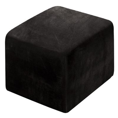 XGANGM Velvet Ottoman Cover Square Small/Medium/Large Ottoman Slipcover Stretch Footstool Cover for Wingback Chair/Sofa Leather Storage Footstool,Black,3XL