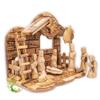 Christmas Nativity Set - Rustic Wooden Hand Carved Olive Wood Nativity Scene view 4