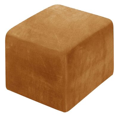 XGANGM Velvet Ottoman Cover Square Small/Medium/Large Ottoman Slipcover Stretch Footstool Cover for Wingback Chair/Sofa Leather Storage Footstool,Khaki,3XL