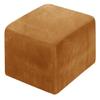 XGANGM Velvet Ottoman Cover Square Small/Medium/Large Ottoman Slipcover Stretch Footstool Cover for Wingback Chair/Sofa Leather Storage Footstool,Khaki,3XL view 1