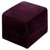 XGANGM Velvet Ottoman Cover Square Small/Medium/Large Ottoman Slipcover Stretch Footstool Cover for Wingback Chair/Sofa Leather Storage Footstool,Purple,3XL view 1