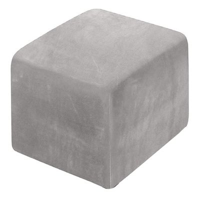 XGANGM Velvet Ottoman Cover Square Small/Medium/Large Ottoman Slipcover Stretch Footstool Cover for Wingback Chair/Sofa Leather Storage Footstool,Light Grey,3XL
