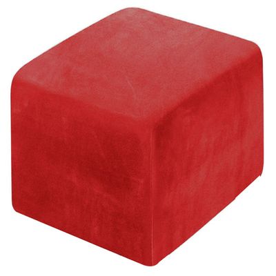 XGANGM Velvet Ottoman Cover Square Small/Medium/Large Ottoman Slipcover Stretch Footstool Cover for Wingback Chair/Sofa Leather Storage Footstool,Red,3XL