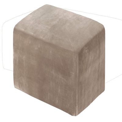 XGANGM Velvet Ottoman Cover Square Small/Medium/Large Ottoman Slipcover Stretch Footstool Cover for Wingback Chair/Sofa Leather Storage Footstool,Taupe,3XL