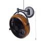 Vento VIVI-DC 10 In. Wall Mount Swivel fan with Folding Arm (Walnut) view 2