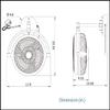 Vento VIVI-DC 10 In. Wall Mount Swivel fan with Folding Arm (Walnut) view 3