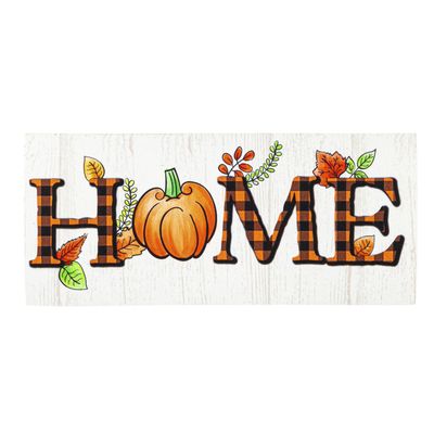 Evergreen Sassafras Pumpkin Home Interchangeable Entrance Doormat | Indoor and Outdoor | 22-inches x 10-inches | Non-Slip Backing | All-Season | Low Profile | Home Dcor