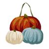 Evergreen Pumpkin Trio Hooked Door Decor view 1