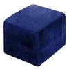 XGANGM Velvet Ottoman Cover Square Small/Medium/Large Ottoman Slipcover Stretch Footstool Cover for Wingback Chair/Sofa Leather Storage Footstool,Royal Blue,3XL view 1