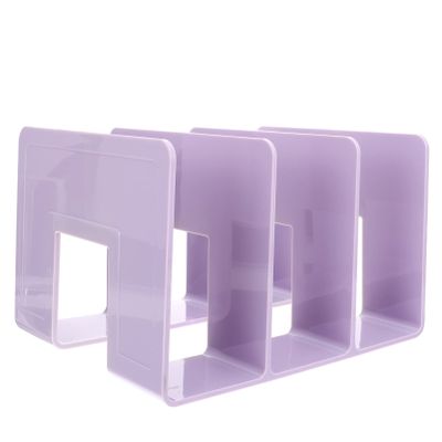 NUOBESTY 1pc Acrylic Bookends for Desk Organization Stylish Book Rack Flexible Design for Home Office Library for Neat Book Storage and Decoration Compartment