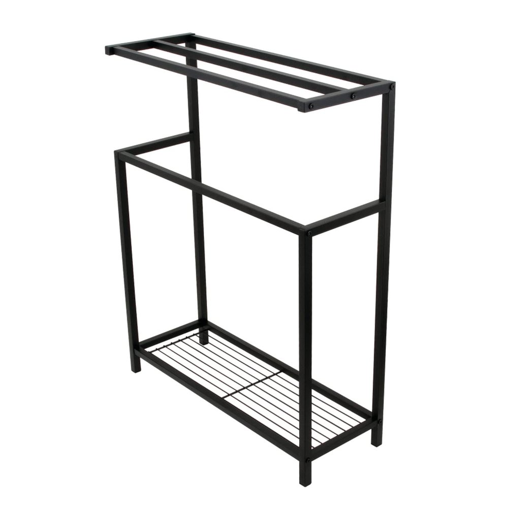 Kingston Brass SCC8360 Edenscape Freestanding Iron -Towel Rack, Matte Black